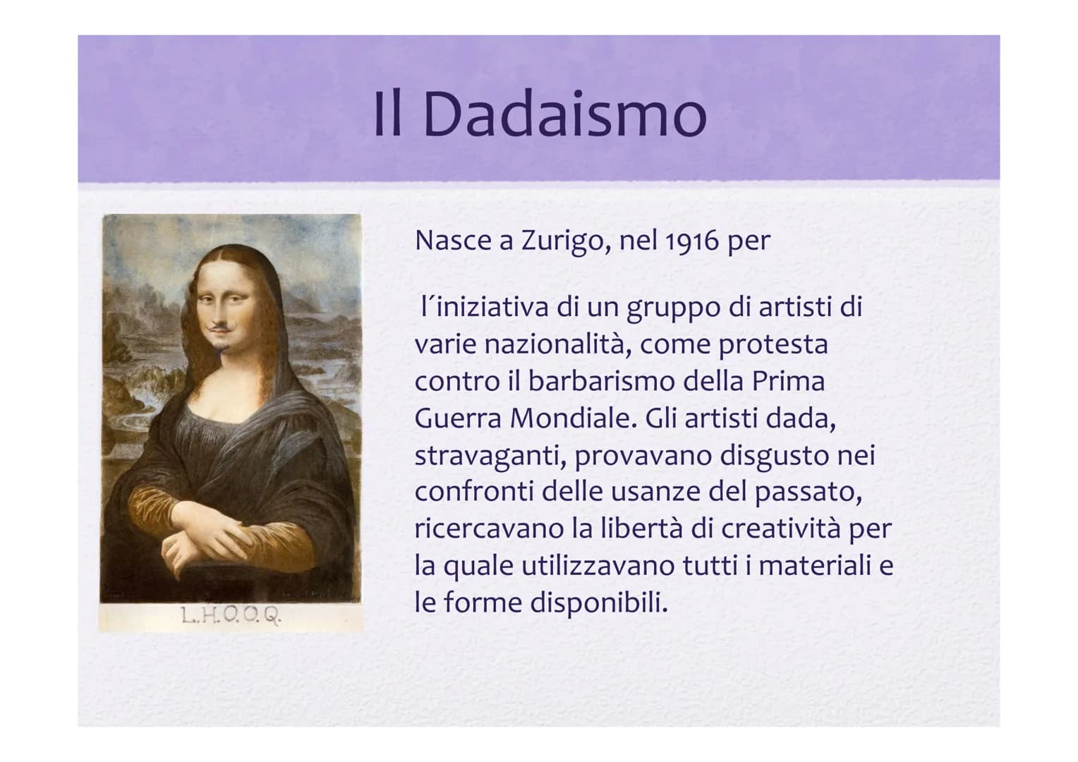 Le avanguardie
artistiche TAT
Per avanguardia artistica si intende un'opinione artistica fuori dagli schemi convenzionali; si tratta di un f