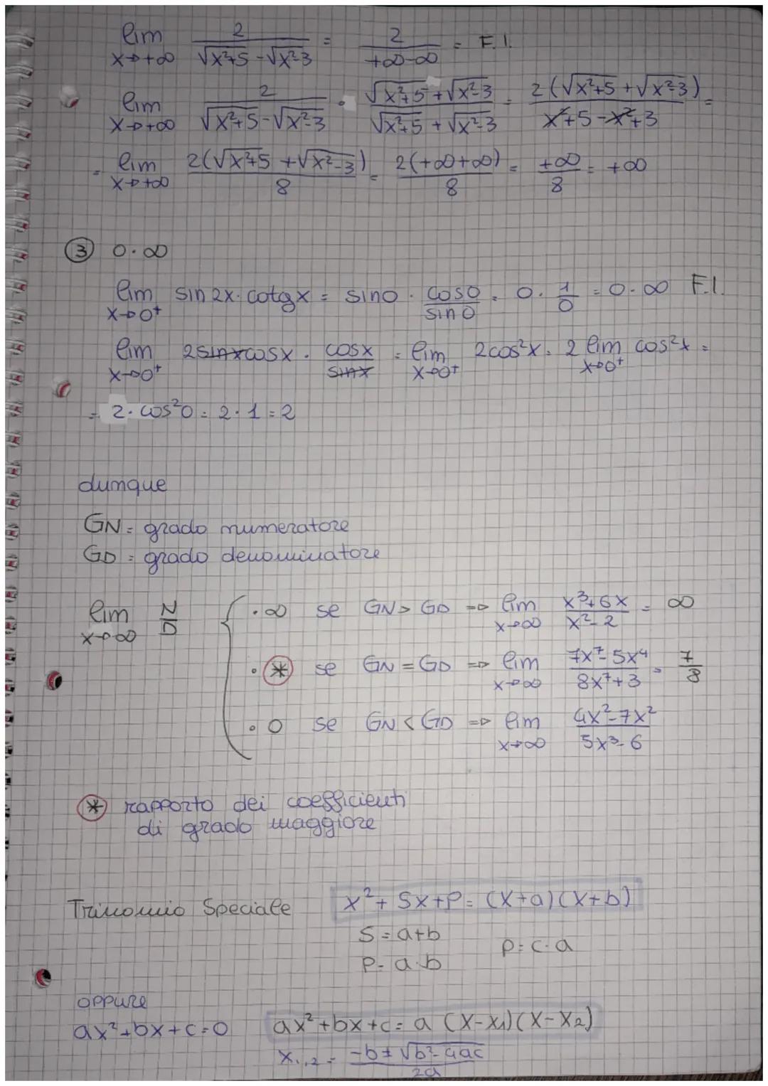 calcolle det karate
limiti
Pim 8(x)=0
عهم
se no
ESEMPI
F
H.
X+2
eim 3x+5= (3-2) + 5 = 11
2. Pim 2 = 300-0
X
+∞
X→ +D
4. Pim
X-2*
0.00
↓
O
5.