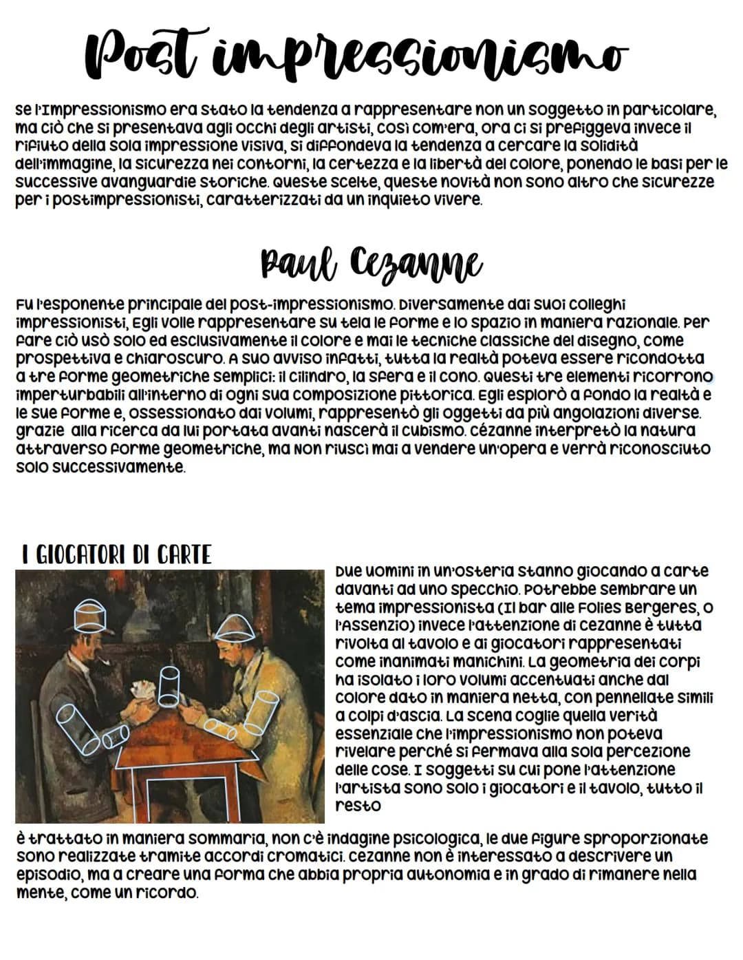 Post impressionismo
se l'Impressionismo era stato la tendenza a rappresentare non un soggetto in particolare,
ma ciò che si presentava agli 