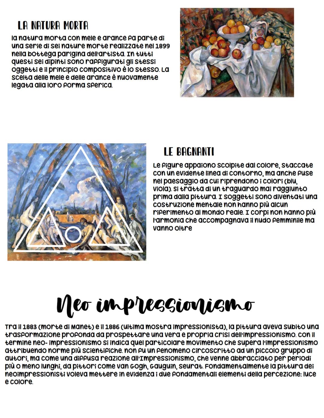 Post impressionismo
se l'Impressionismo era stato la tendenza a rappresentare non un soggetto in particolare,
ma ciò che si presentava agli 
