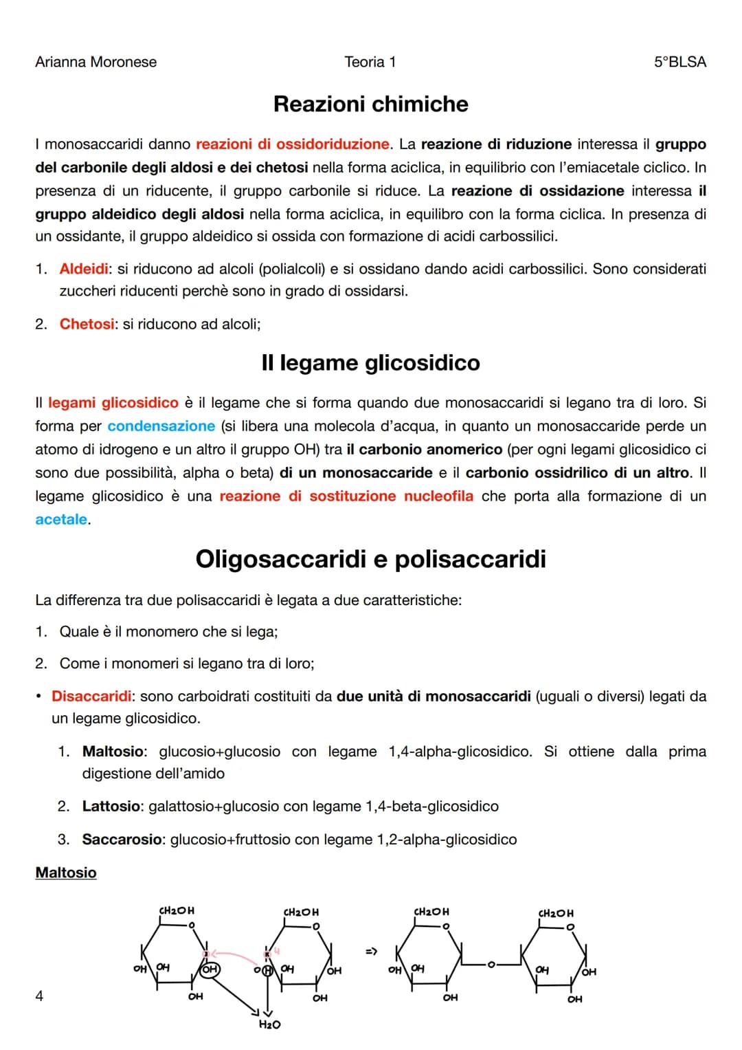 Arianna Moronese
Teoria 1
Le biomolecole
5°BLSA
Le biomolecole sono la componente più significativa dei composti organici presenti negli org