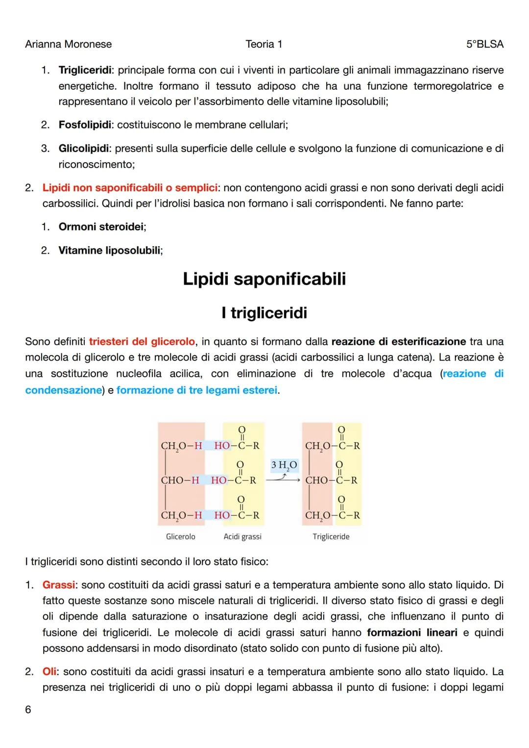 Arianna Moronese
Teoria 1
Le biomolecole
5°BLSA
Le biomolecole sono la componente più significativa dei composti organici presenti negli org