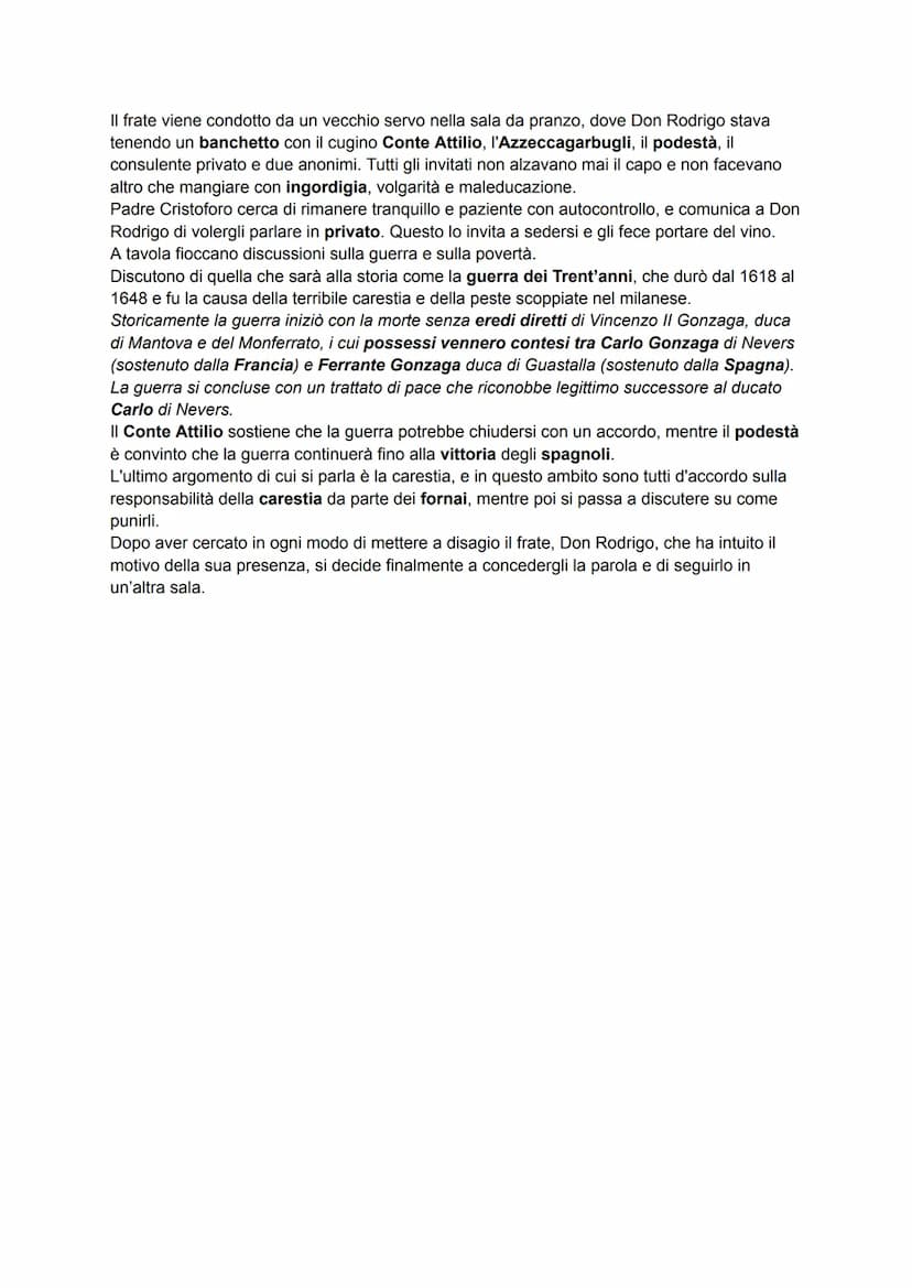 CAPITOLO 5
Il quinto capitolo dei Promessi Sposi si apre con il colloquio di Padre Cristoforo con Agnese
e Lucia, le quali lo informano del 