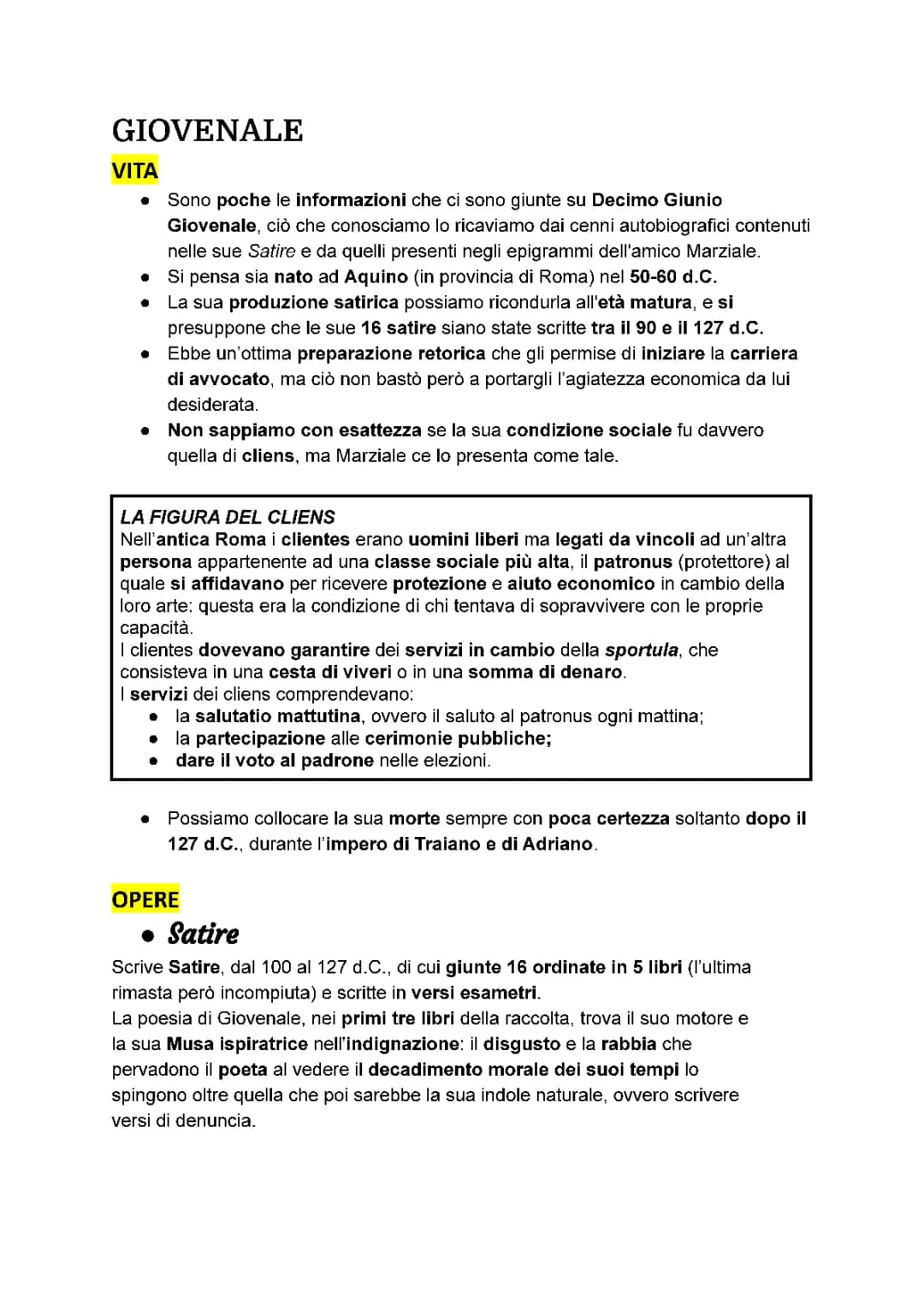 La Vita e le Opere di Giovenale: Analisi e Approfondimenti