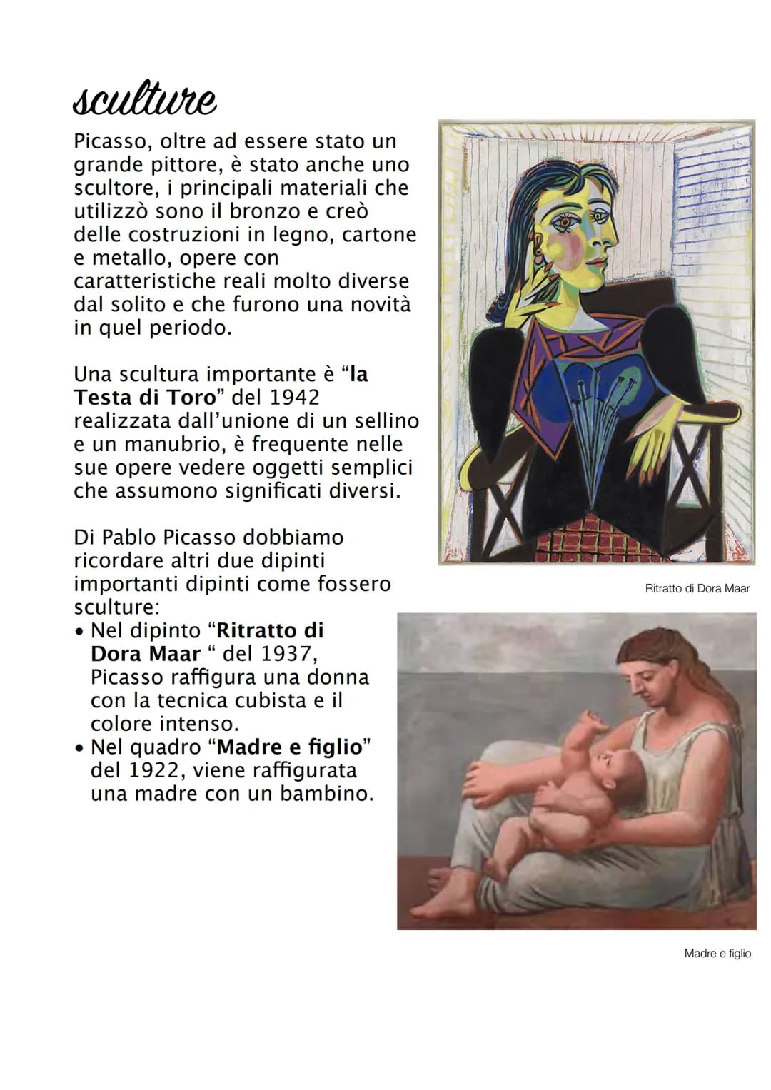 Cubismo
Il cubismo è un movimento artistico del XX secolo i cui
esponenti sono Pablo Picasso e Georges Braque. Questa
nuova corrente rivoluz