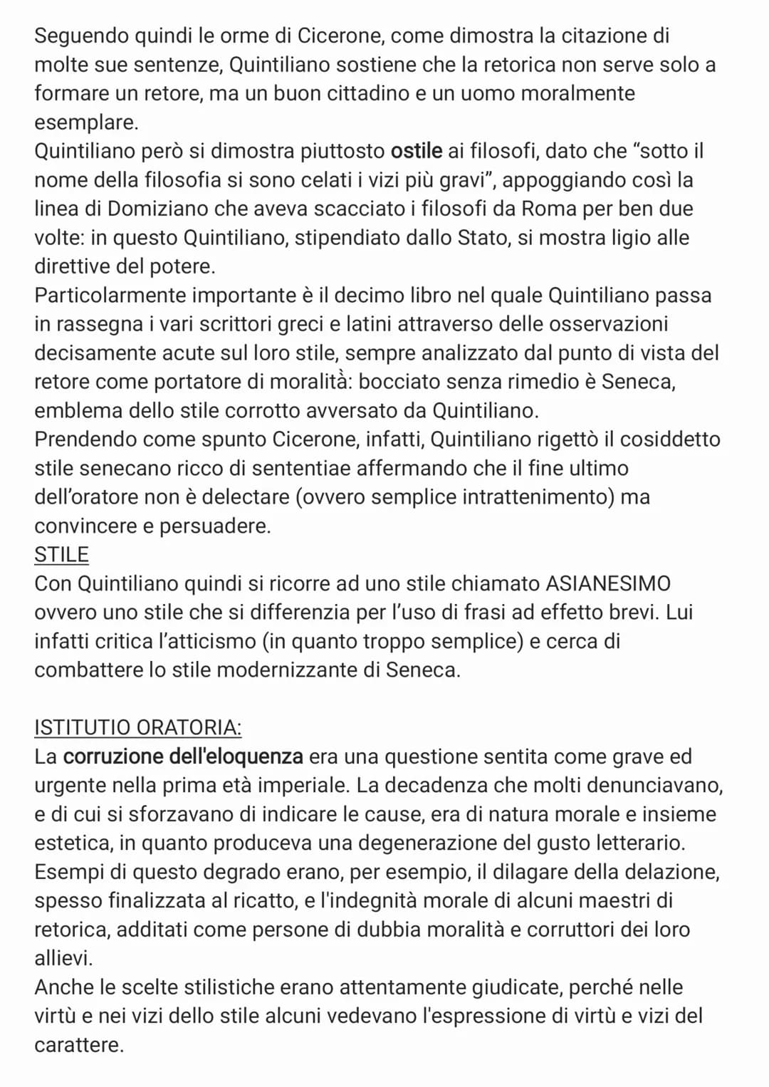 QUINTILIANO:
Quintiliano è stato un oratore romano e un maestro di retorica, il primo ad
essere stipendiato dallo stato.
Nasce nel 35 d.C. i