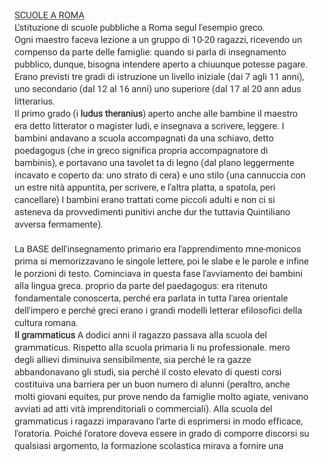 QUINTILIANO:
Quintiliano è stato un oratore romano e un maestro di retorica, il primo ad
essere stipendiato dallo stato.
Nasce nel 35 d.C. i