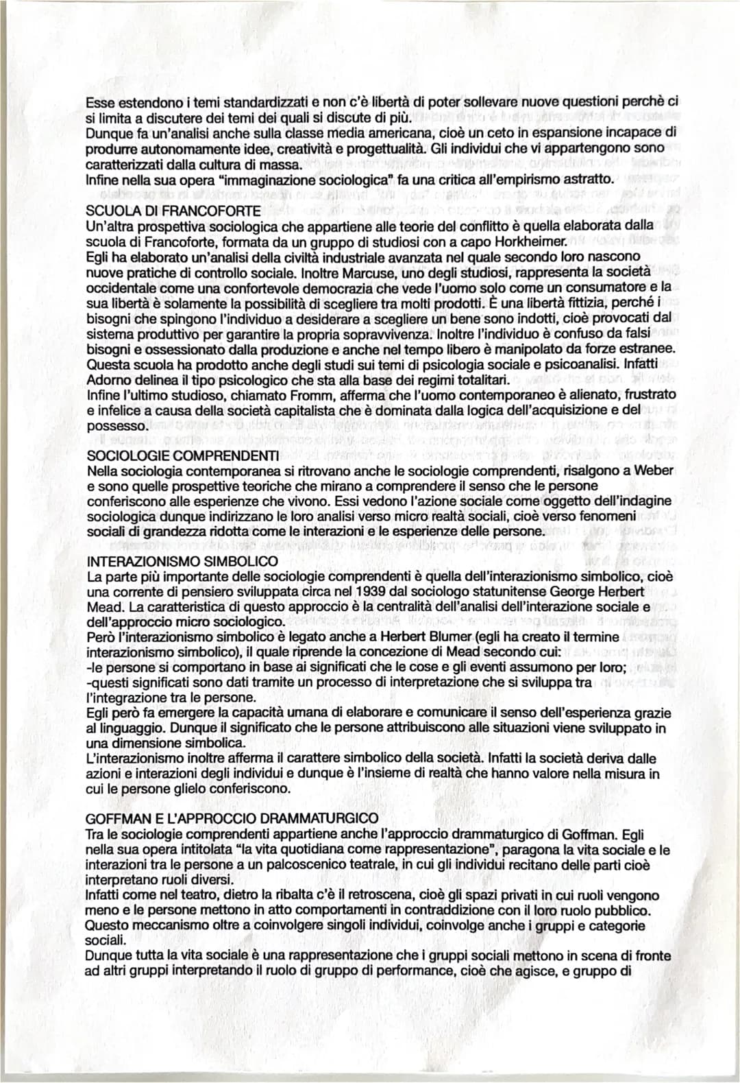FUNZIONALISMO
Il funzionalismo è una corrente di pensiero sociologico caratterizzata dalla tendenza di concepire
la società come un organism
