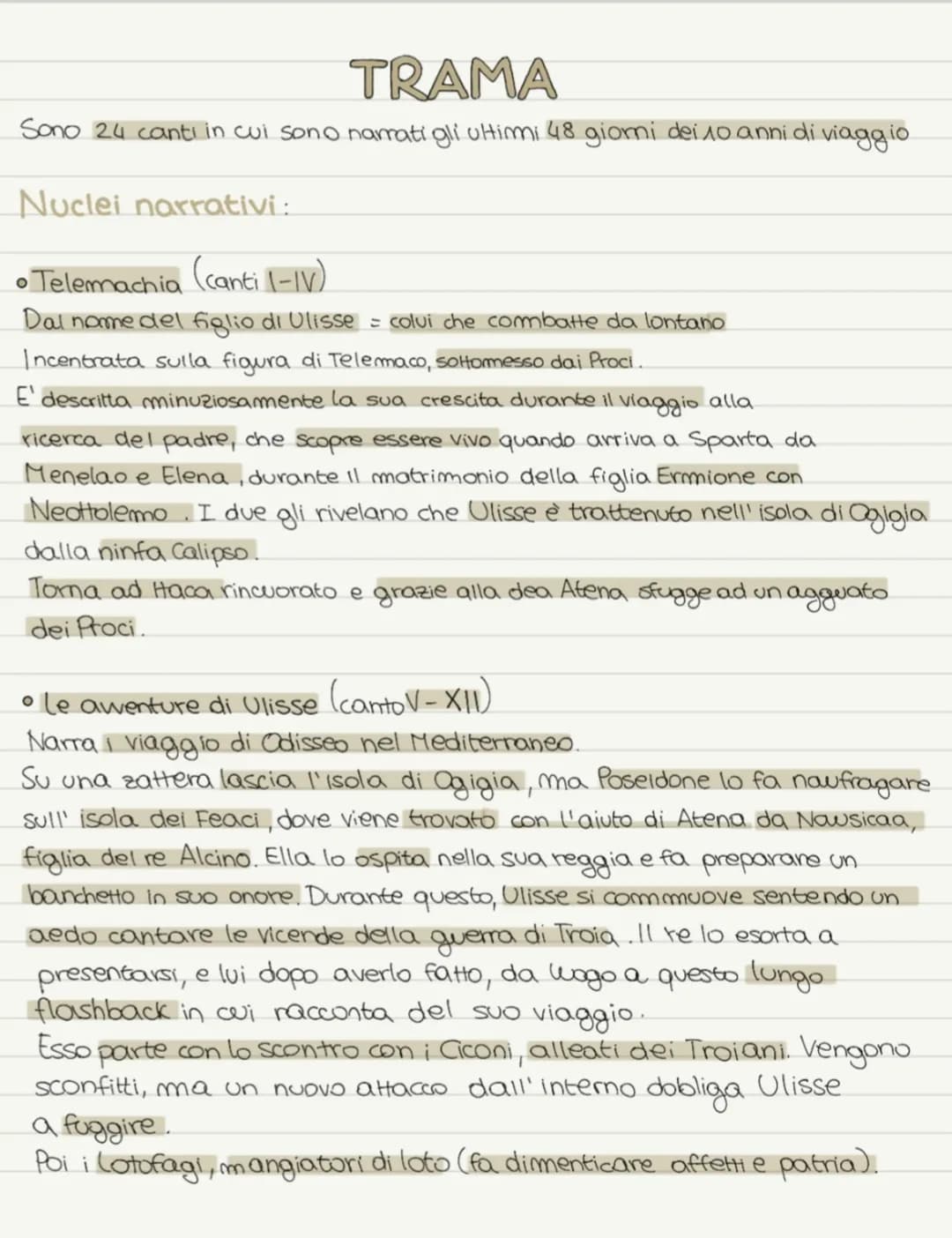 L'ODISSEA
→ le sue storie riflettono il periodo più fiorente per i Greci
L'ANTEFATTO: tutto cio' che succede tra la fine dell' Iliade e l'in