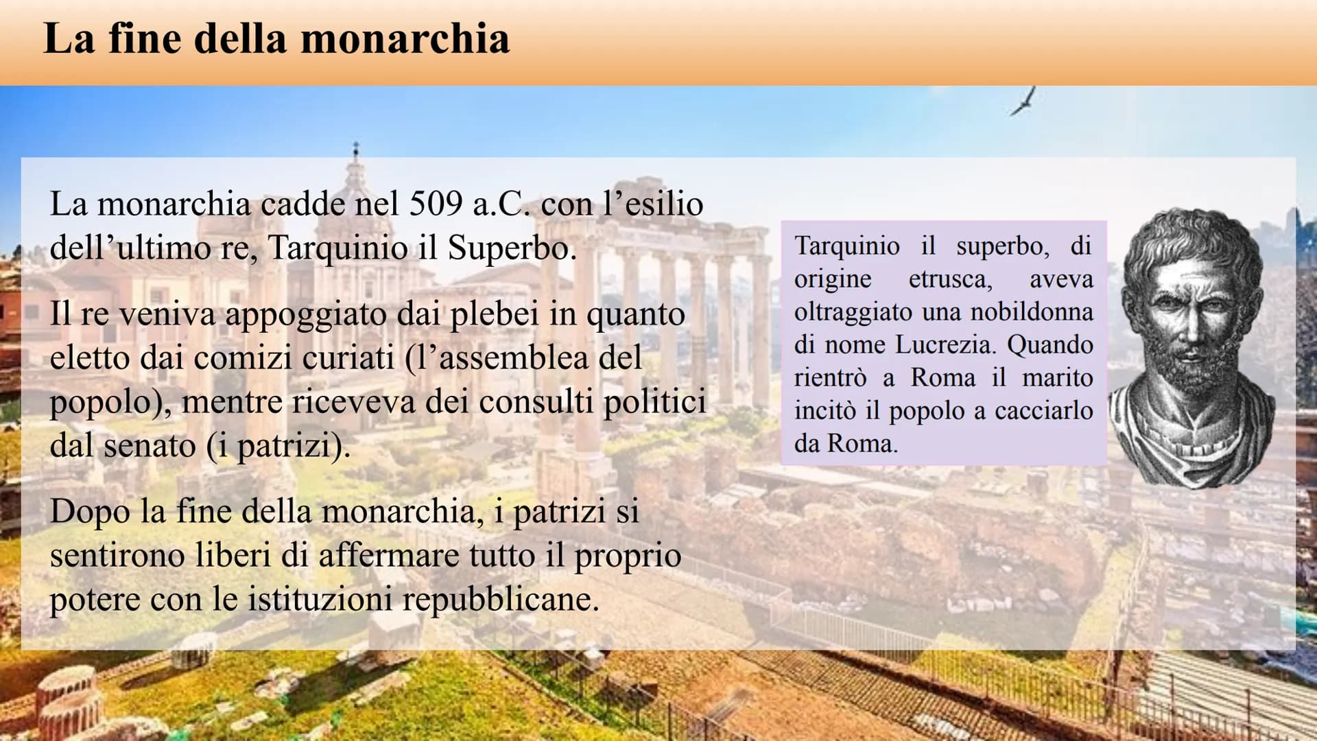 Le conquiste della plebe
Roma dal 509 a.C. al 287 a.C. PATRIZI, PLEBEI e SCHIAVI
La società romana era divisa in 3 classi sociali principali