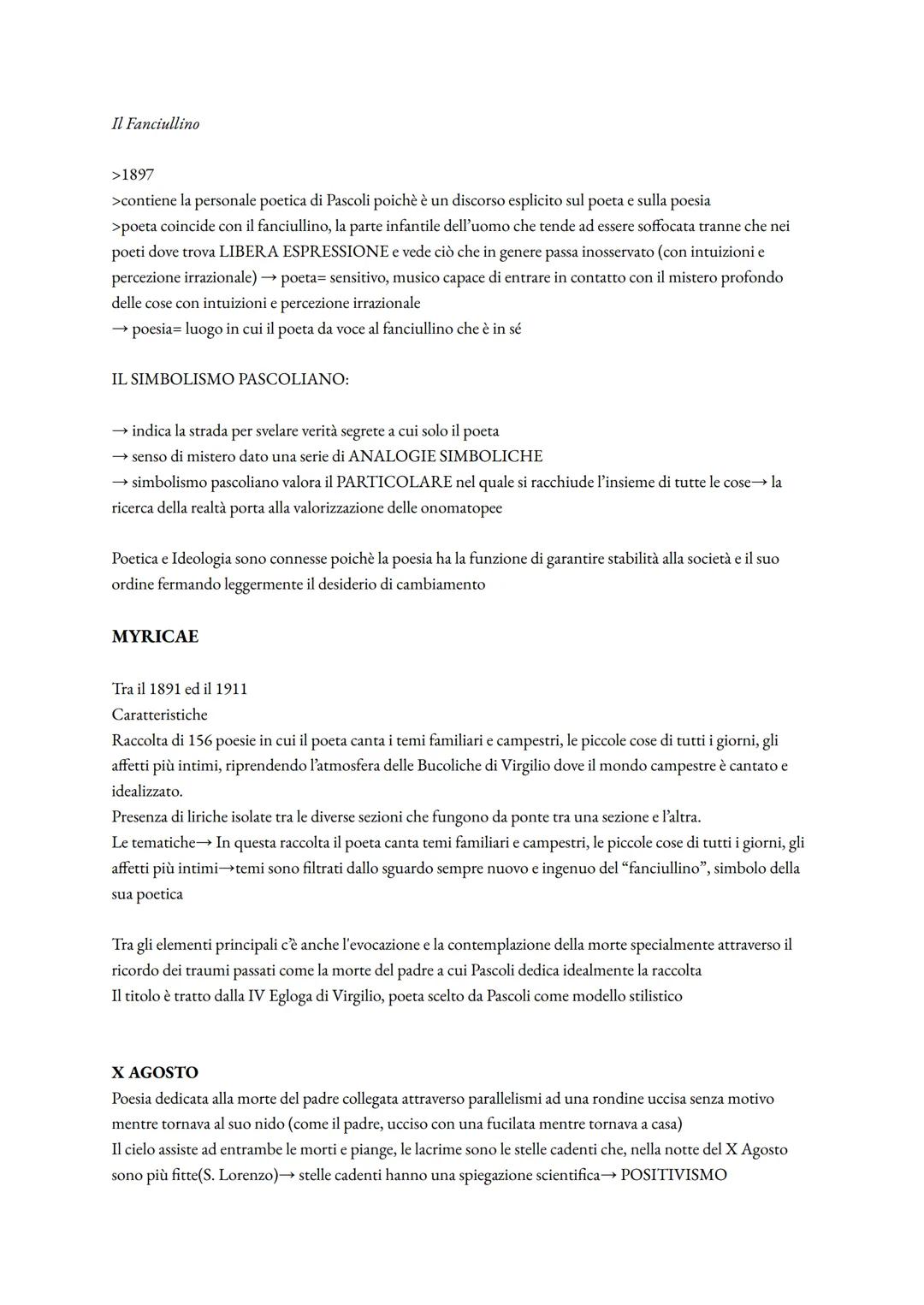 # GIOVANNI PASCOLI

Il decadentismo in Italia presenta 2 esponenti: Pascoli e D'Annunzio

→ Pascoli ha una formazione classica, e la sua app