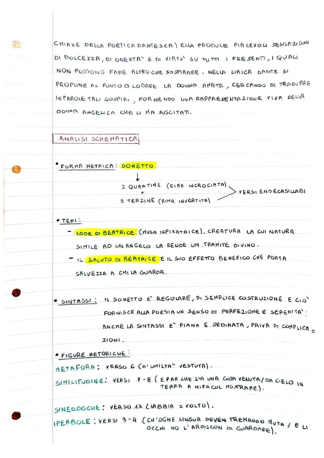 Parafrasi, riassunto e analisi del sonetto Tanto gentile e tanto onesta pare
