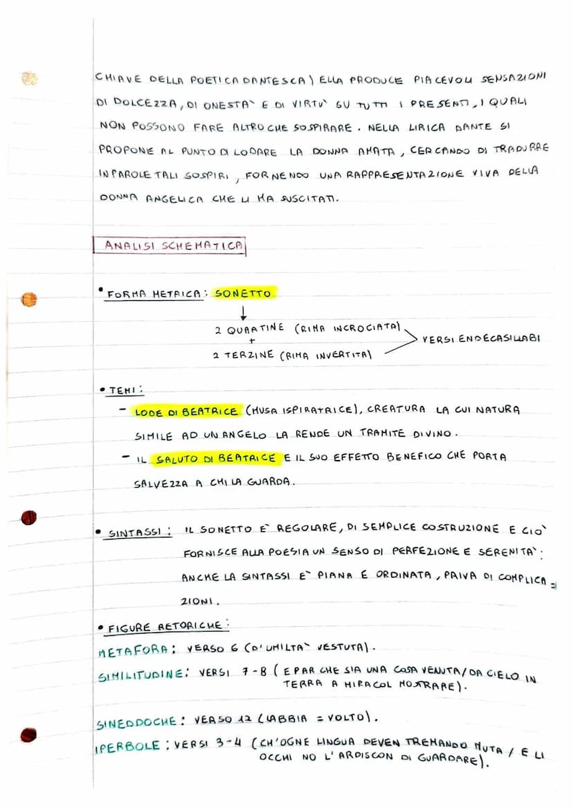 5
10
LETTERATURA
ITALIANA
TANTO GENTILE E TANTO ONESTA PARE
SONETTO TRATTO DALLA VITA NUOVA DI DANTE ALIGHIERI.
PARAFRASI
LA MIA DONNA APPAR