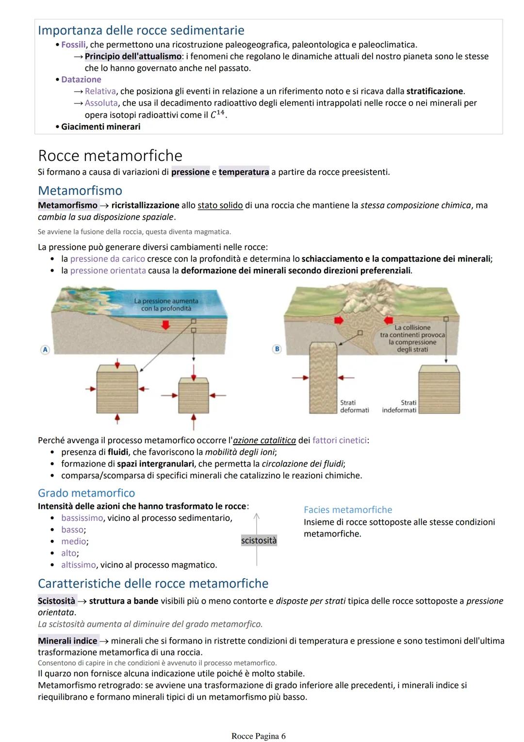 # Rocce

Roccia → aggregato solido e compatto di uno o più minerali.

La genesi distingue le rocce in tre categorie:

*   rocce magmatiche o