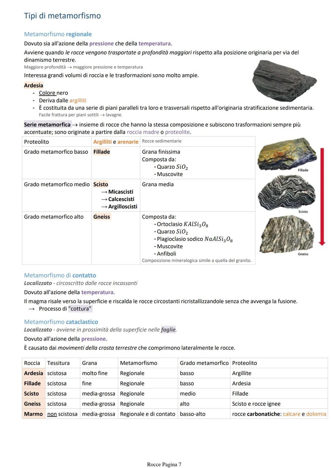 # Rocce

Roccia → aggregato solido e compatto di uno o più minerali.

La genesi distingue le rocce in tre categorie:

*   rocce magmatiche o