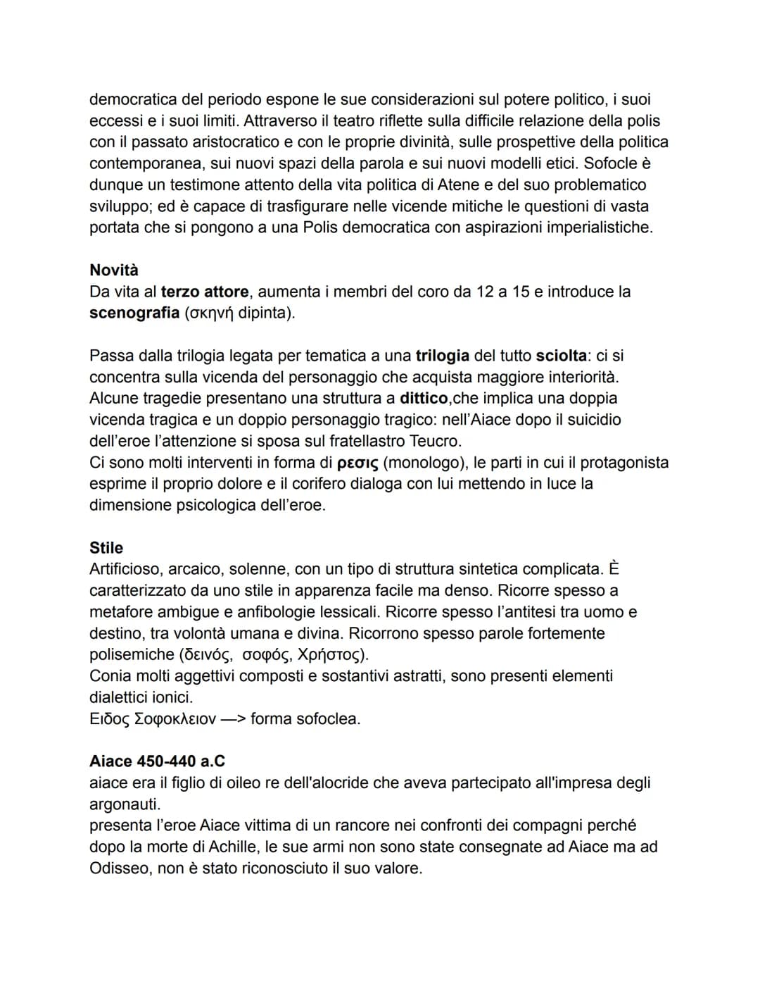Sofocle
Probabilmente nacque a Colono, quartiere di Atene da una famiglia benestante
che gli consentì di frequentare studi importanti e di f