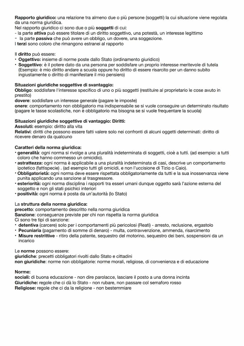 
<p>Il diritto è l'insieme delle regole poste dallo Stato per garantire la convivenza stabilendo i comportamenti da tenere e quelli da evita