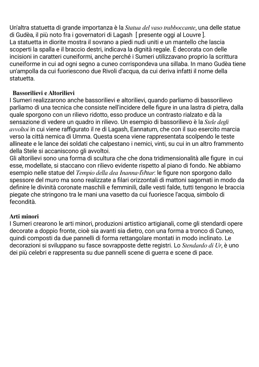 LA MESOPOTAMIA
i sumeri
I Sumeri furono i primi a creare una civiltà sulle sponde dei fiumi Tigri ed Eufrate, verso
la metà del IV millennio