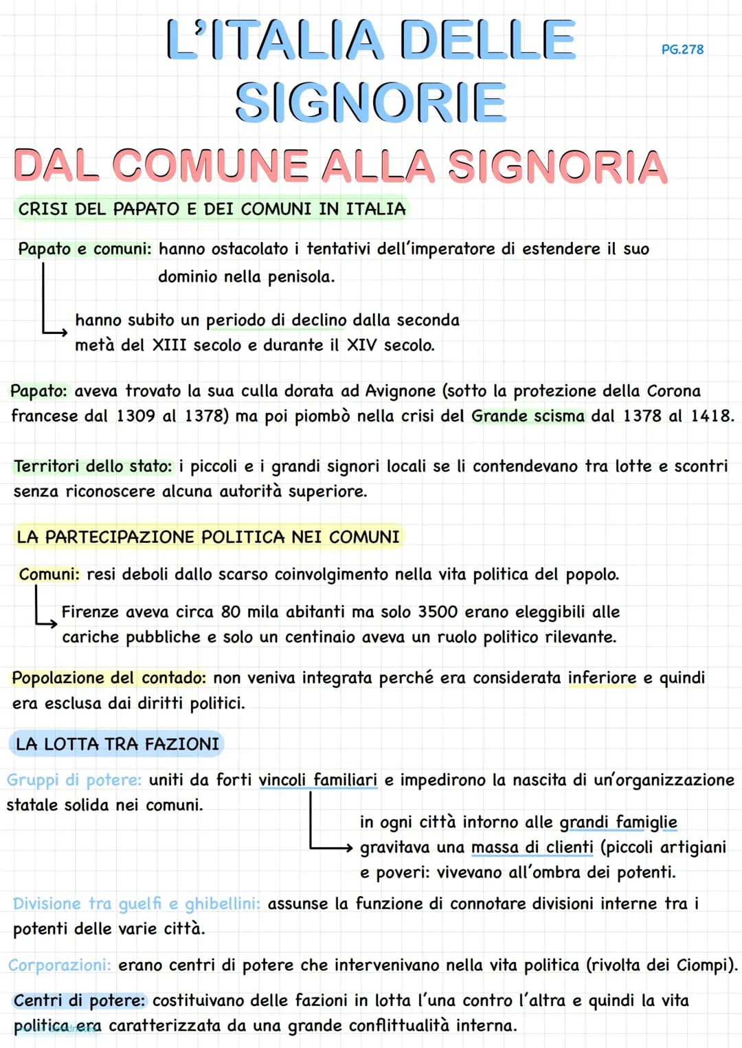 L’Italia delle signorie