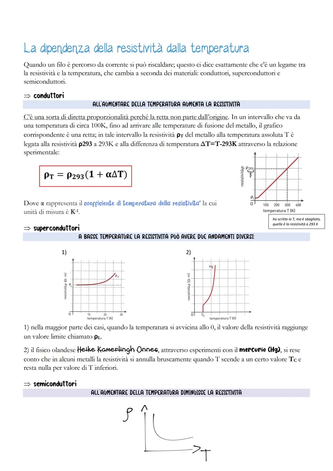 LA SECONDA LEGGE DI OHM
Oltre alla prima legge, Ohm ha scoperto sperimentalmente la seconda legge, che mette in relazione la
resistenza di u