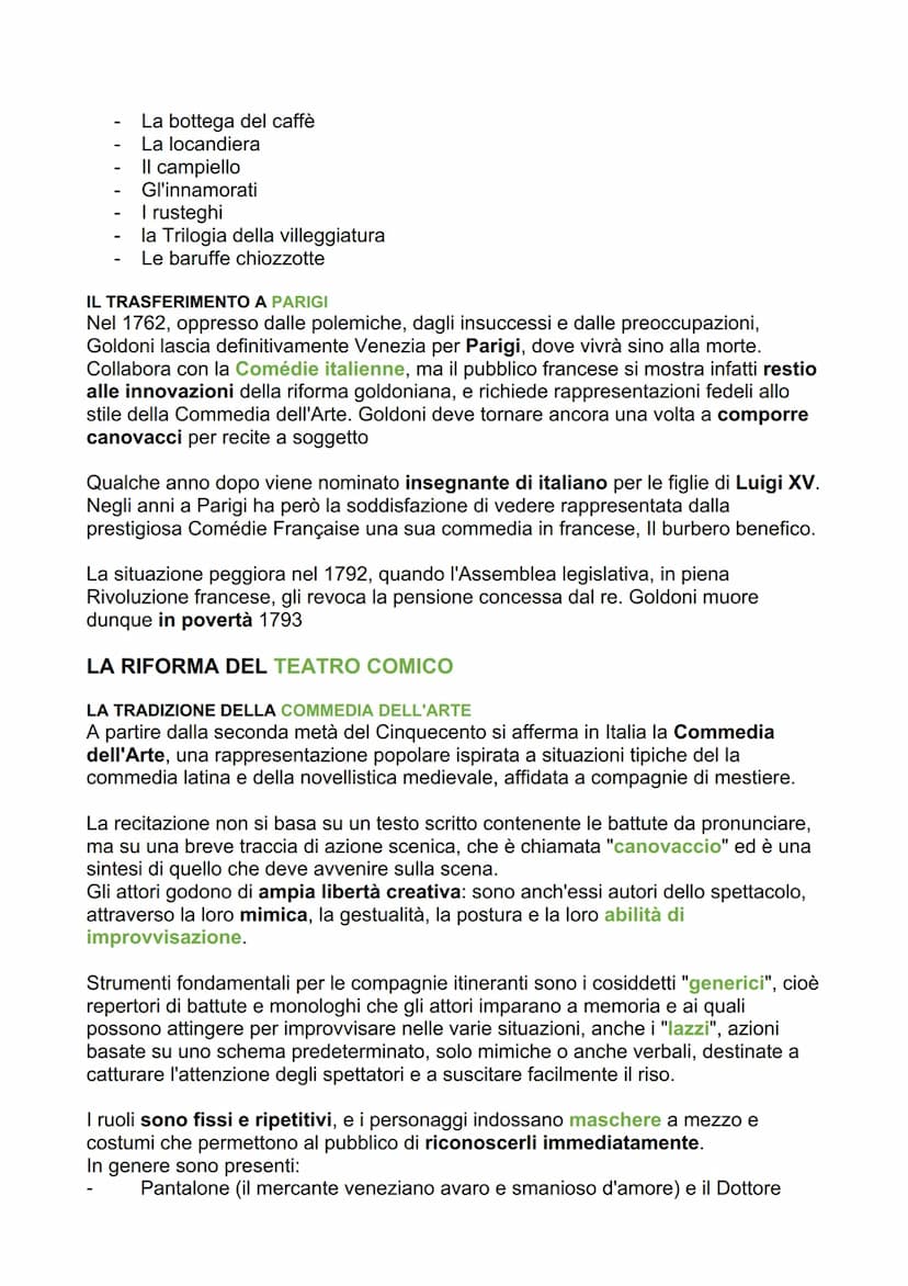GOLDONI
L'AMBIENTE VENEZIANO:
Nel corso del XVIII secolo Venezia perde progressivamente importanza nella
politica internazionale: dopo una p