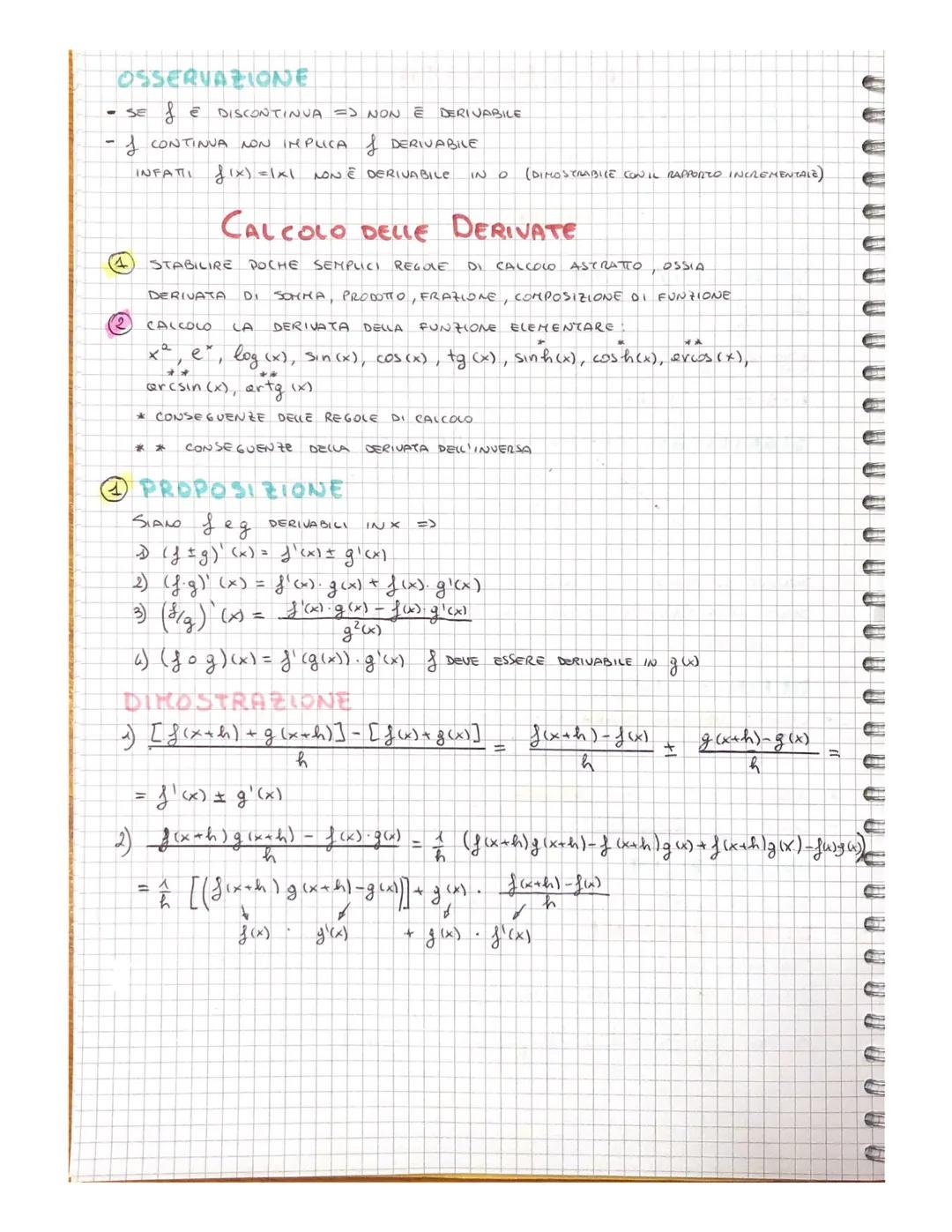 •
DEFINIZIONE
SIA f: [a, b]-OR
DIRO CHE & E DERIVABILE IN X SE
IN TAL CASO. DEFINISCO DERIVATA (PRIMA) DI
J
E LO DENOTO CON f'(xo).
NOTAZION