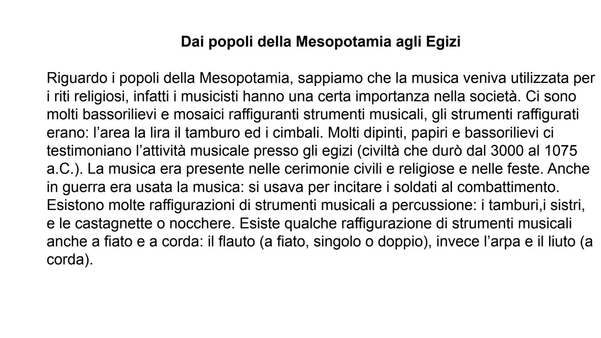# La musica nell’ antichità # Prima della musica

Prima non c'erano i dischi, YouTube, la batteria ... però, la musica fu comunque
inventata