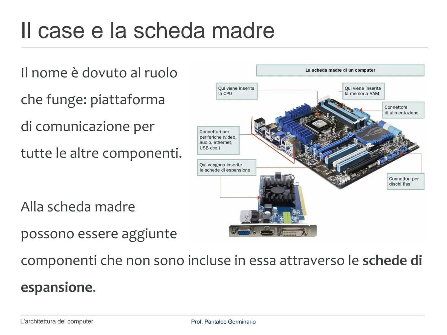 Informatica
L'architettura del computer Il computer
Il computer è una macchina costituita da dispositivi di diversa
natura (meccanici, elett
