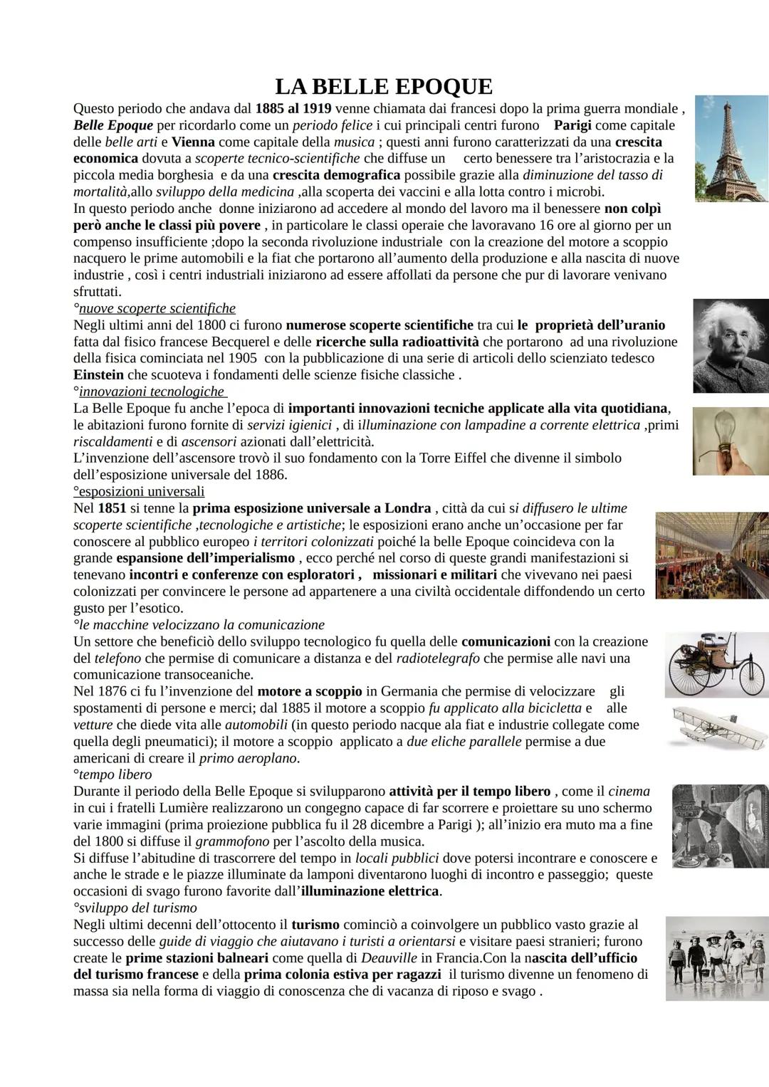 La Belle Epoque, Giolitti, Russia, primo dopoguerra e crisi dello stato liberale