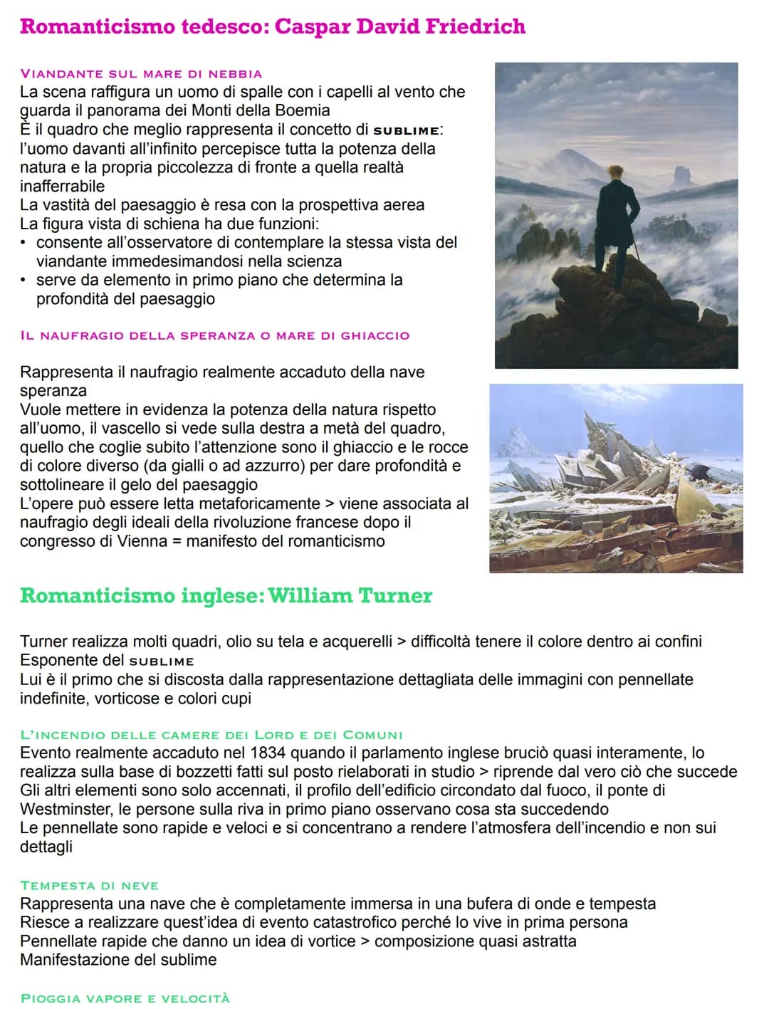 Romanticismo > è uno dei primi movimento che mette in luce il sentimento individuale
dell'artista
inizia intorno al 1830, anche se già delle