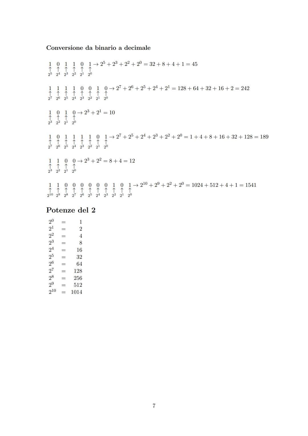 Conversioni da Decimale a Binario e viceversa

January, 2023

1 Contents

Conversione da decimale a binario 3
Esempio 3

Conversione da bina