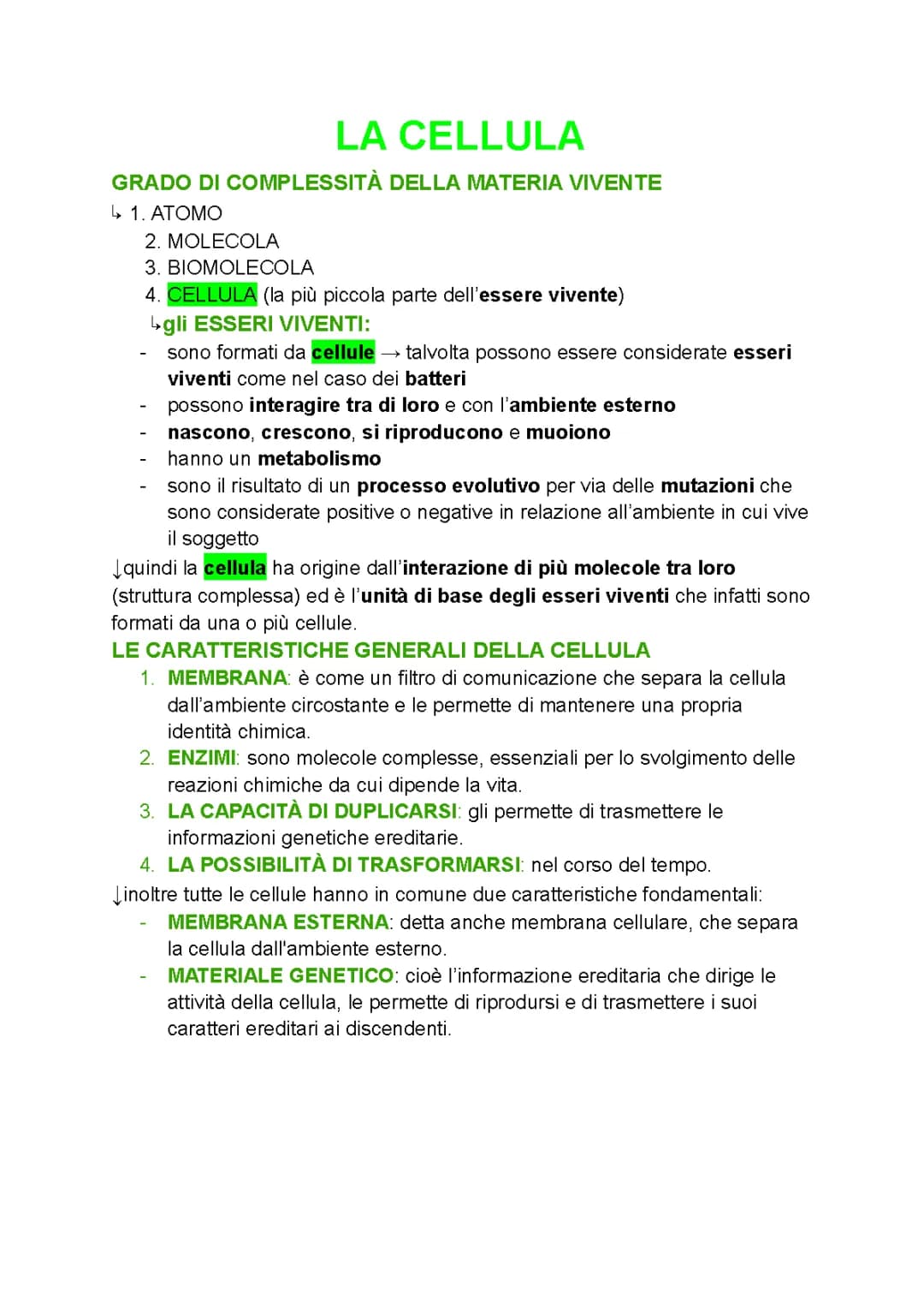 la cellula 