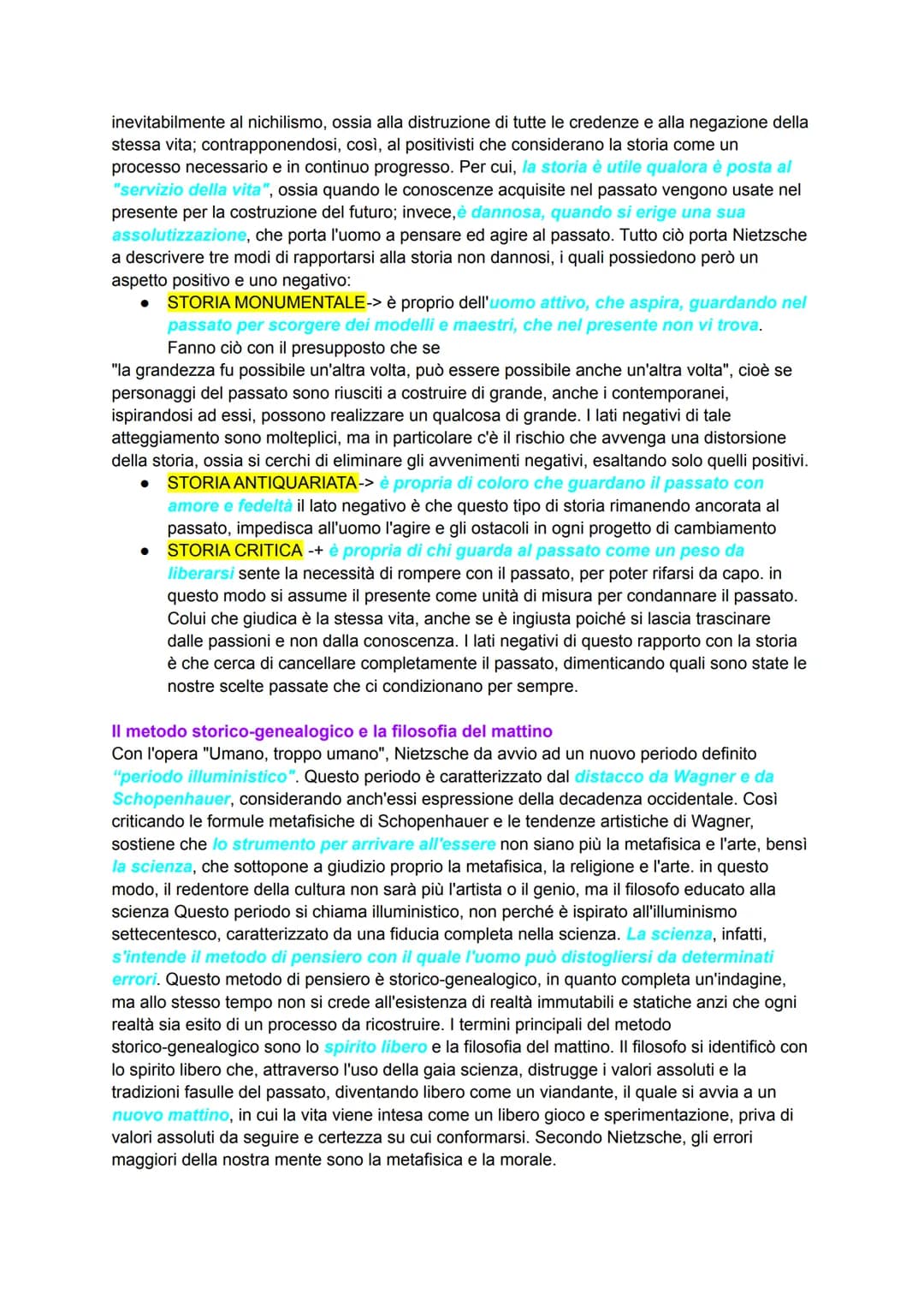 Friedrich Nietzshe
Filosofia e Malattia
Nietzsche durante la sua vita da segni di squilibrio mentale, tant'è che viene ricoverato in
una cli