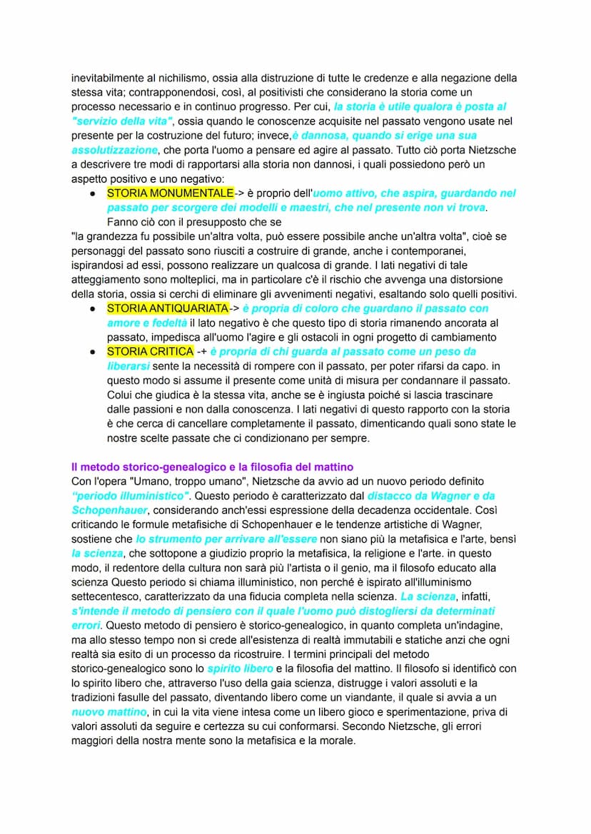 Friedrich Nietzshe
Filosofia e Malattia
Nietzsche durante la sua vita da segni di squilibrio mentale, tant'è che viene ricoverato in
una cli