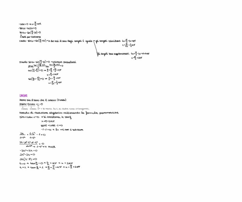 GONIOMETRIA
La circonferenza goniometrica ha raggio 1
SENO E COSENO
Sina
Ta
COSA
SINUSOIDE E COSINUSOIDE
0 A (1;0)
+8 (0,1)
π-C (-1,0)
-D (0