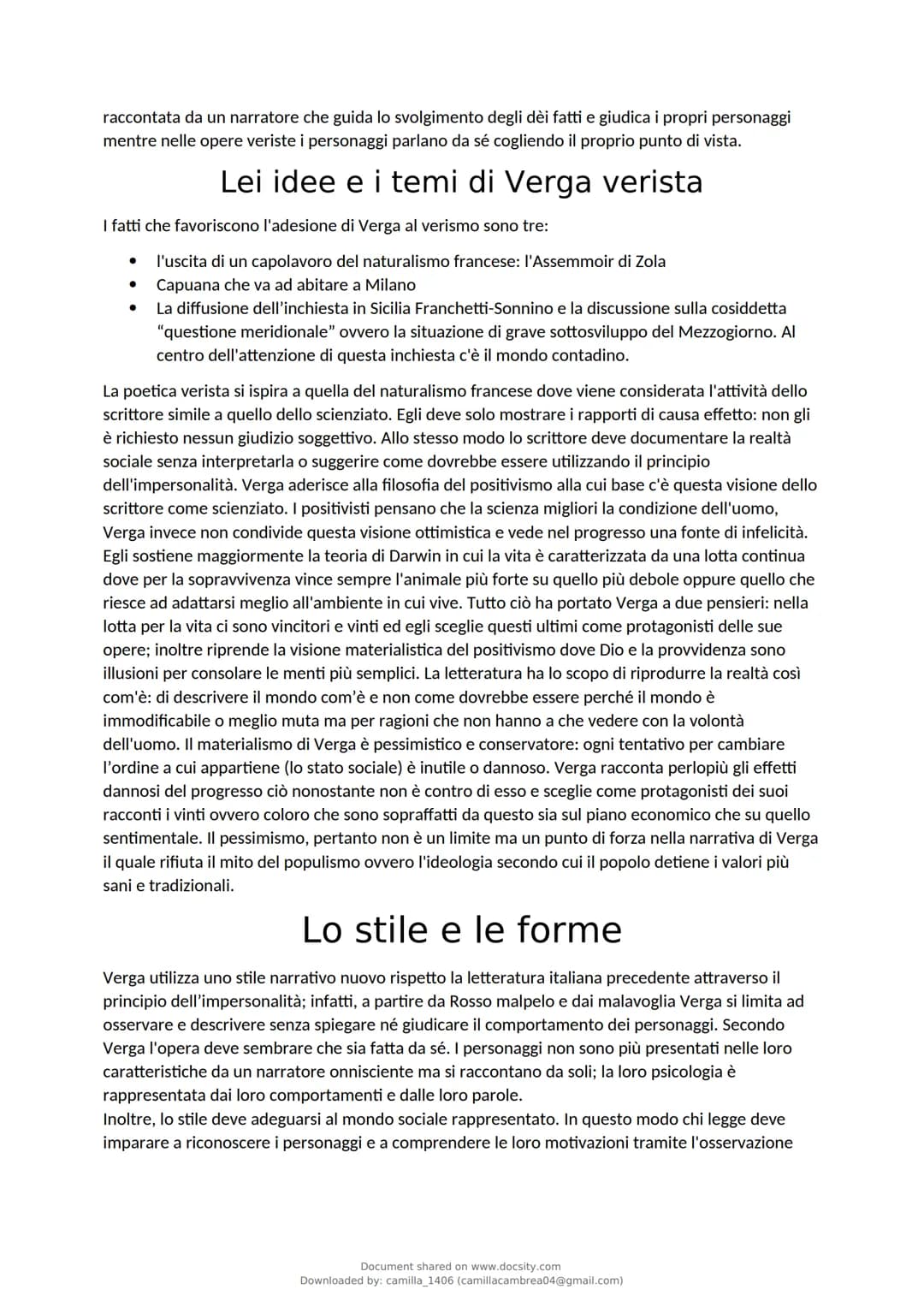 docsity
Giovanni Verga: vita, pensiero,
cultura, stile, opere
Italiano
6 pag.
Document shared on www.docsity.com
Downloaded by: camilla_1406