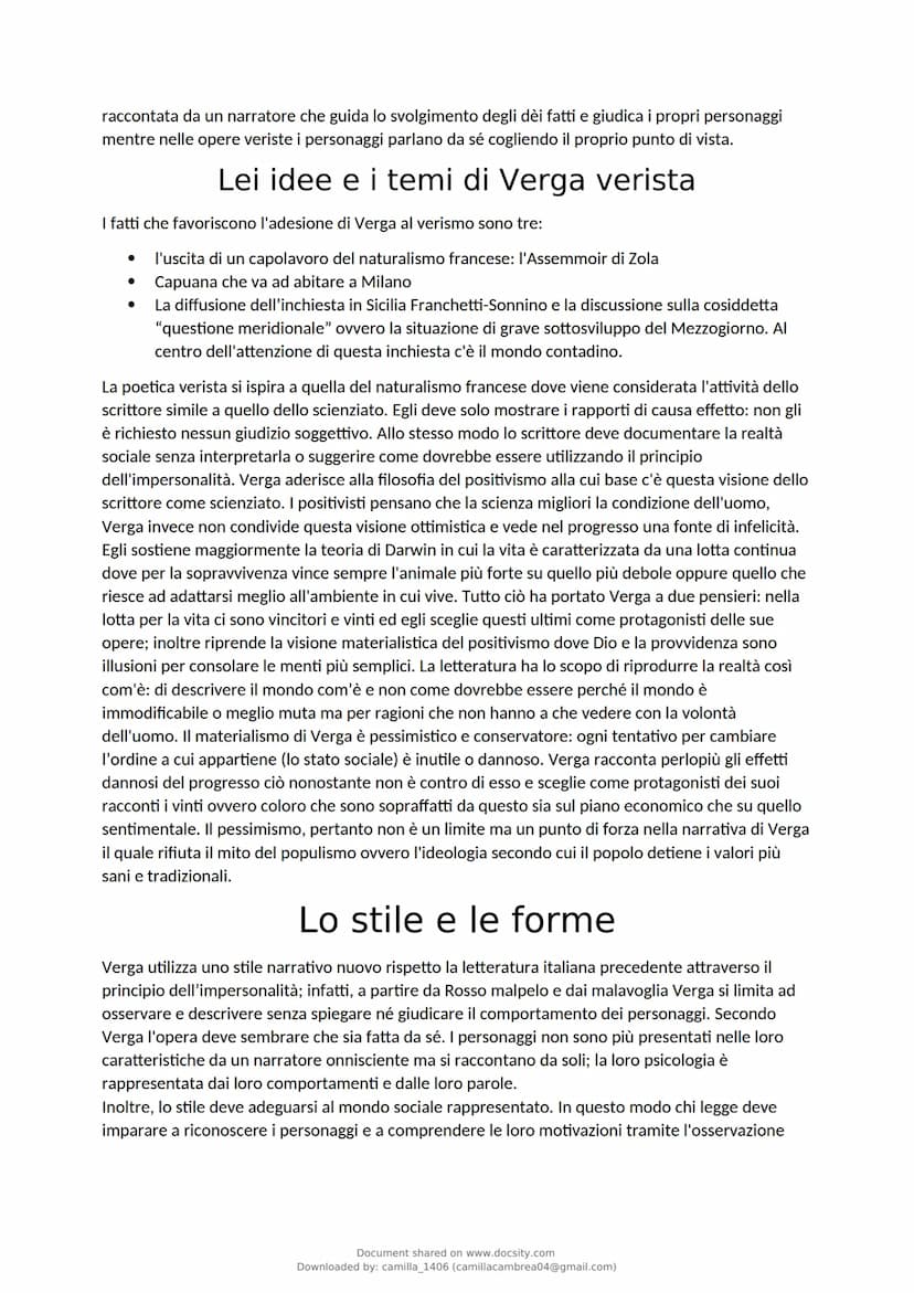docsity
Giovanni Verga: vita, pensiero,
cultura, stile, opere
Italiano
6 pag.
Document shared on www.docsity.com
Downloaded by: camilla_1406