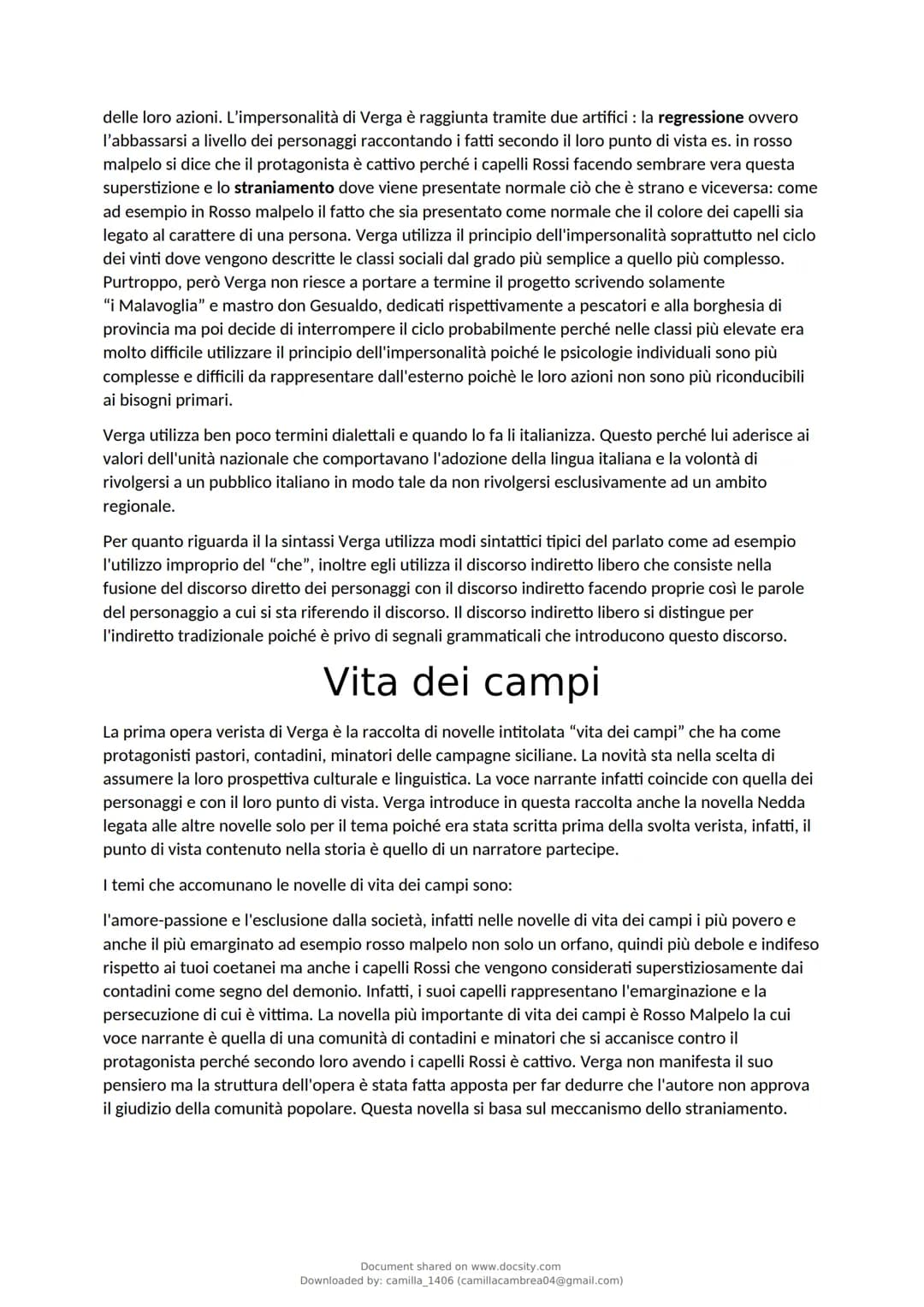 docsity
Giovanni Verga: vita, pensiero,
cultura, stile, opere
Italiano
6 pag.
Document shared on www.docsity.com
Downloaded by: camilla_1406