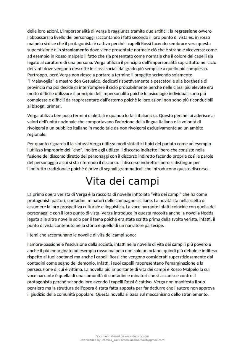 docsity
Giovanni Verga: vita, pensiero,
cultura, stile, opere
Italiano
6 pag.
Document shared on www.docsity.com
Downloaded by: camilla_1406