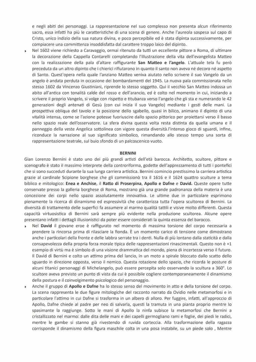 Arte Barocca
Il Seicento è stato il secolo della controriforma cattolica e l'arte ne diviene lo strumento educativo, il suo
scopo è di istru