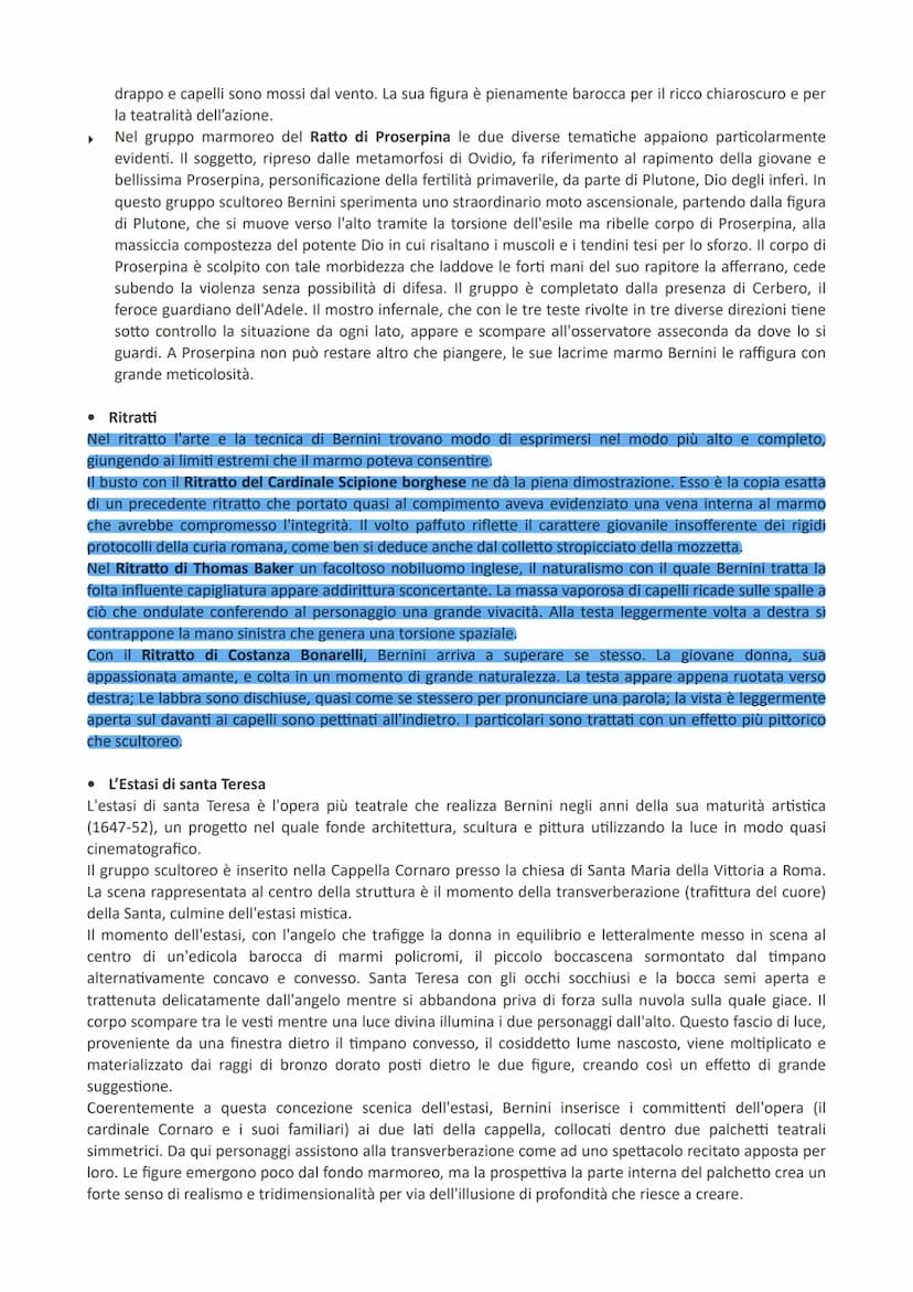 Arte Barocca
Il Seicento è stato il secolo della controriforma cattolica e l'arte ne diviene lo strumento educativo, il suo
scopo è di istru