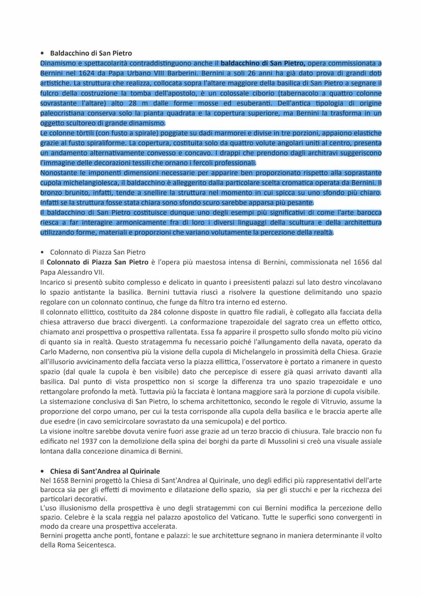 Arte Barocca
Il Seicento è stato il secolo della controriforma cattolica e l'arte ne diviene lo strumento educativo, il suo
scopo è di istru