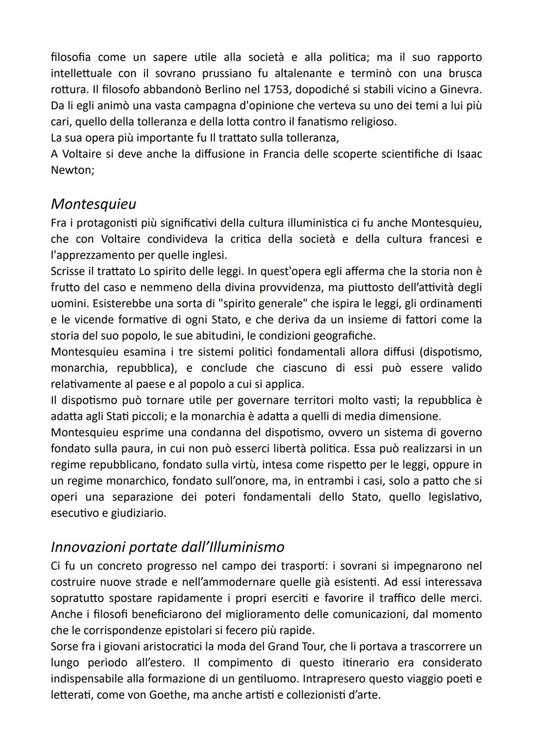 L'ILLUMINISMO
I cardini dell'Illuminismo
Nell'Europa del Settecento si sviluppò un movimento destinato a modificare il modo
di pensare e int