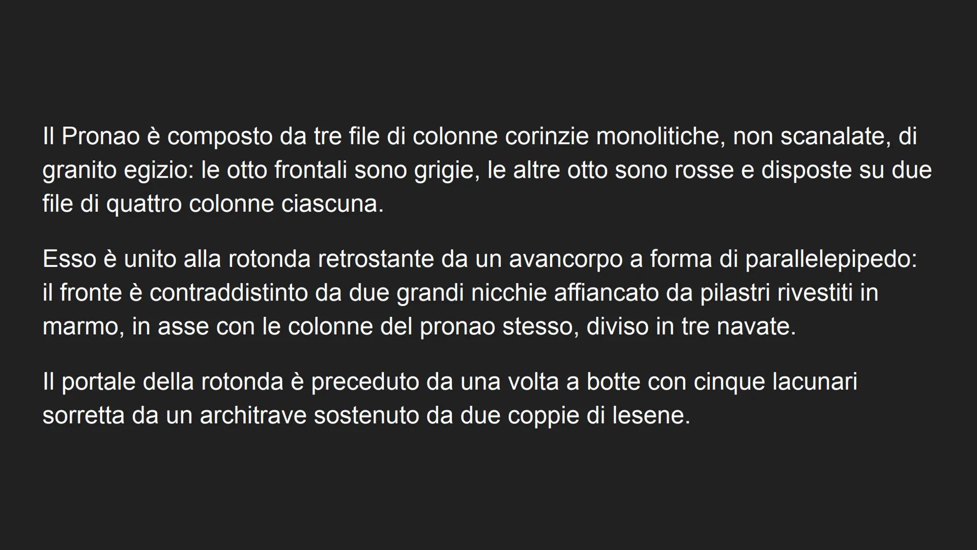 # IL PANTHEON

118 - 128 d.C. # PERIODO STORICO

II Pantheon è il più compiuto ed importante esempio di architettura templare
romana, ed è s