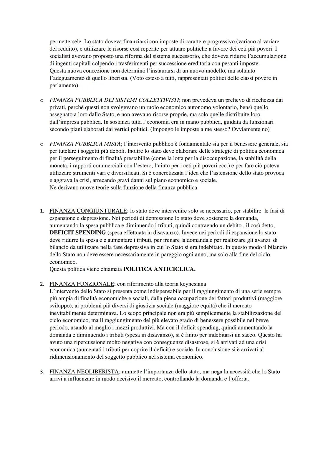 IL RUOLO DELLO STATO E LA FINANZA PUBBLICA
Lo Stato, o il soggetto pubblico economico, si presenta come fornitore di servizi alla collettivi