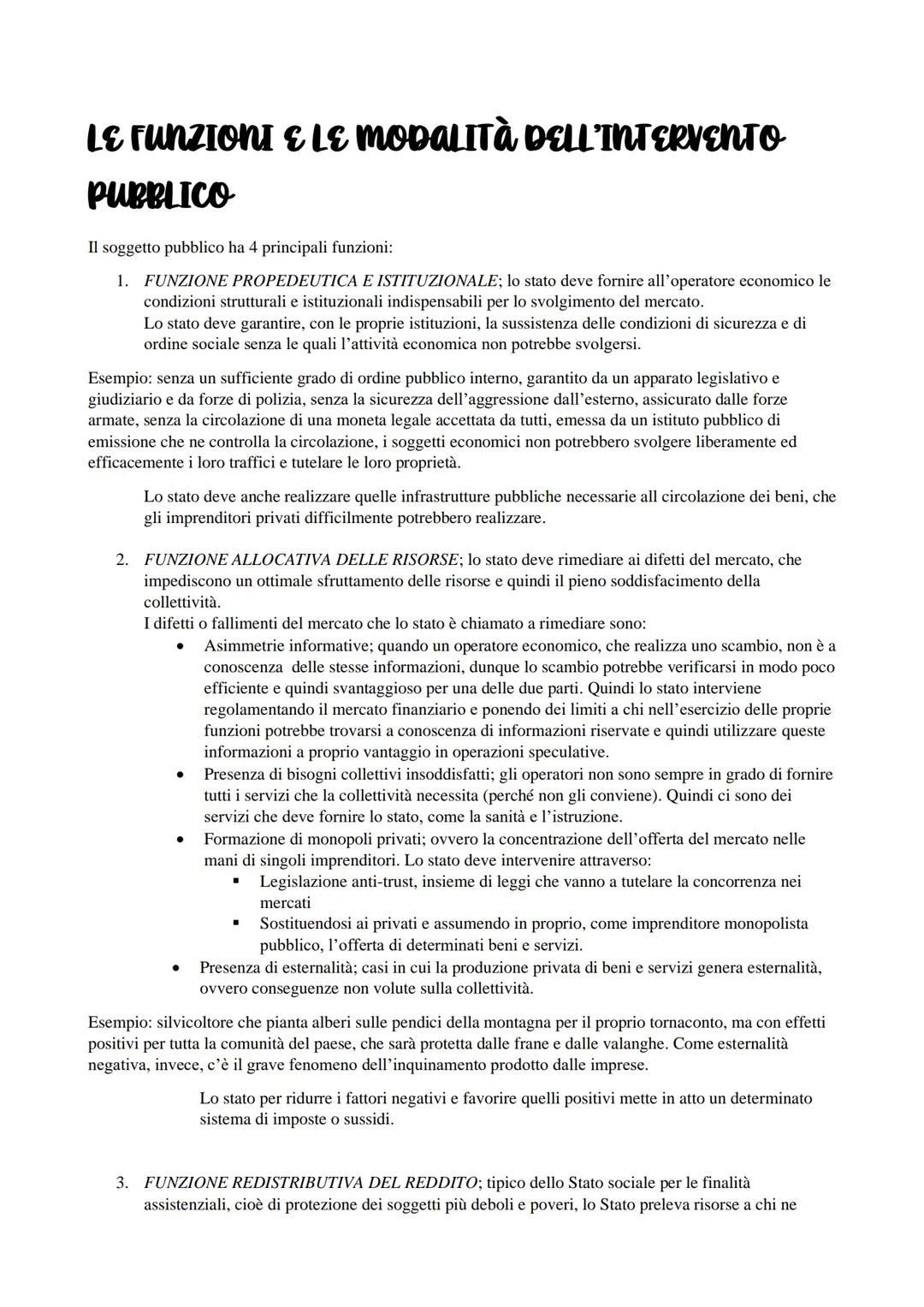 IL RUOLO DELLO STATO E LA FINANZA PUBBLICA
Lo Stato, o il soggetto pubblico economico, si presenta come fornitore di servizi alla collettivi