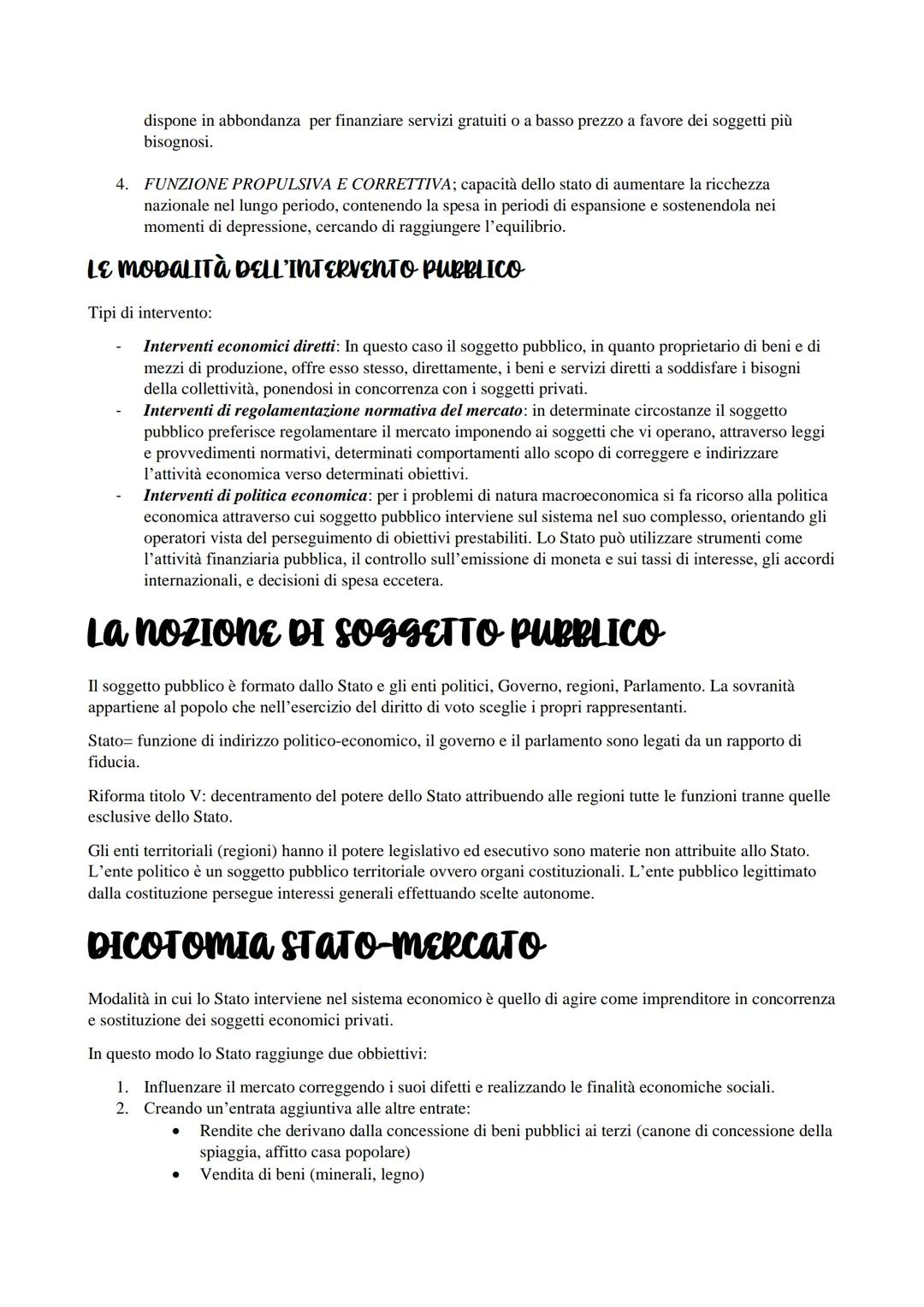 IL RUOLO DELLO STATO E LA FINANZA PUBBLICA
Lo Stato, o il soggetto pubblico economico, si presenta come fornitore di servizi alla collettivi