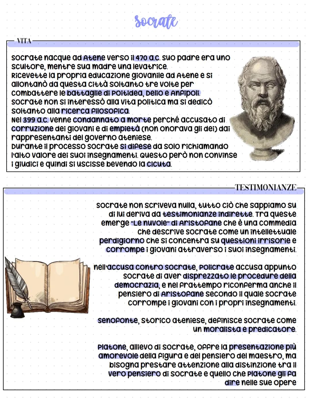 VITA
Socrate
socrate nacque ad Atene verso il 470 a.c. suo padre era uno
scultore, mentre sua madre una levatrice.
Ricevette la propria educ