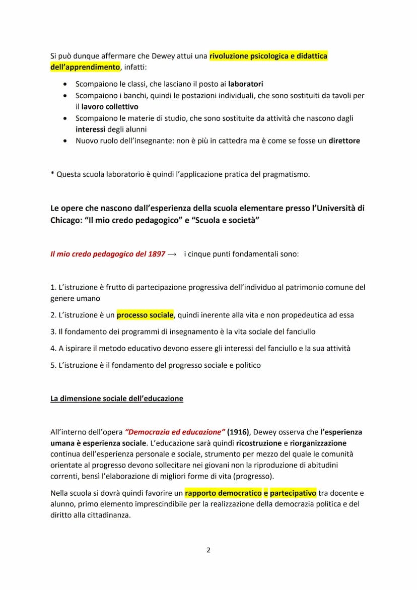 L'attivismo pedagogico
Che cos'è?
Con il termine attivismo ci riferiamo ad un insieme di studi
e di esperienze che vanno di pari passo e olt