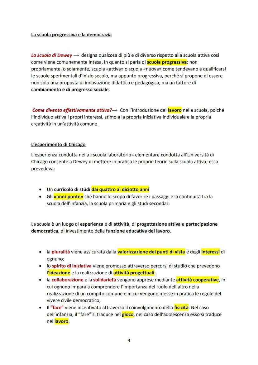 L'attivismo pedagogico
Che cos'è?
Con il termine attivismo ci riferiamo ad un insieme di studi
e di esperienze che vanno di pari passo e olt